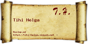 Tihi Helga névjegykártya